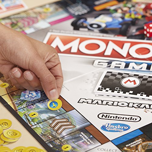 Monopoly Gamer Mario Kart, Juego de Mesa para Adultos y niños, Juego Familiar clásico de Juegos de Mesa, Juego comunitario para 2-4 Personas, a Partir de 8 años