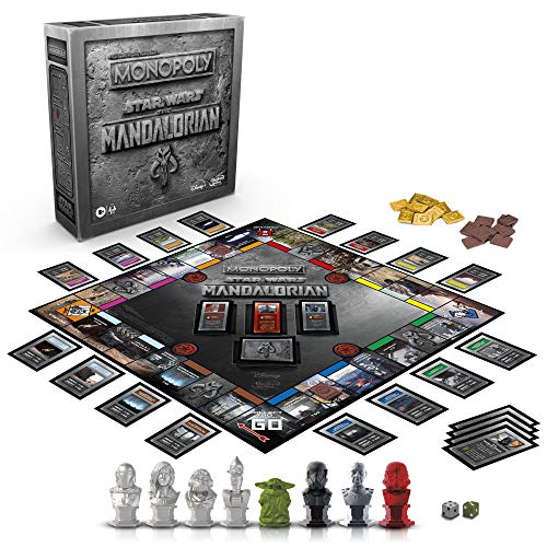 Monopoly: Star Wars El Juego de Mesa Edición Mandaloriana, Protege al niño (Baby Yoda) de los Enemigos imperiales