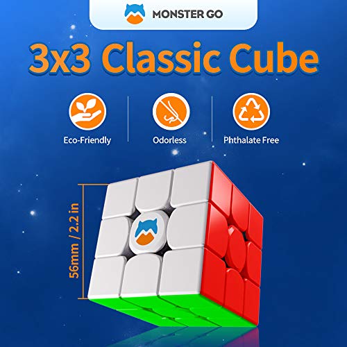 Monster Go Standard 3x3 Speed ​​Cube, MG3 Learning Series Puzzle Toy para Niños Principiantes