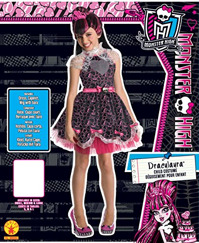 Monster High - Disfraz de Draculaura Sweet para niña, Talla L infantil 3-4 años (Rubie's 880992-S)