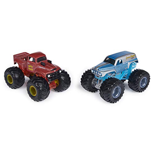 Monster Jam 2020 Color Change 1:64 Scale 2-Pack Grave Digger The Legend vs. '82 'Red Primer' Grave Digger