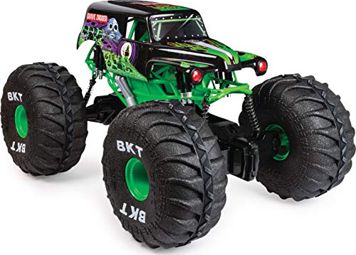 Monster Jam Camión Monstruo de Control Remoto Oficial Mega Grave Digger Todo Terreno con Luces, Escala 1:6