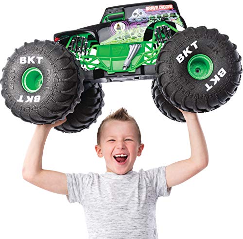 Monster Jam Camión Monstruo de Control Remoto Oficial Mega Grave Digger Todo Terreno con Luces, Escala 1:6