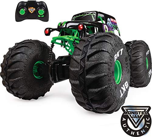 Monster Jam Camión Monstruo de Control Remoto Oficial Mega Grave Digger Todo Terreno con Luces, Escala 1:6