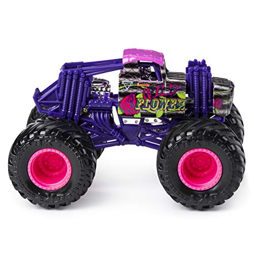 Monster Jam Hot Wheels - Flor silvestre (escala 1:64), color morado y rosa