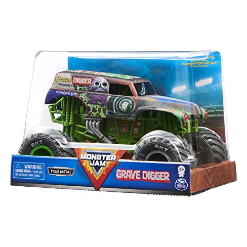 Monster Jam Official Grave Digger Monster Truck, Collector Die-Cast Vehicle, 1:24 Scale Camión Monstruo de Tumba Oficial (Escala (Spin Master 6060893)