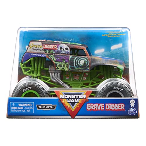 Monster Jam Official Grave Digger Monster Truck, Collector Die-Cast Vehicle, 1:24 Scale Camión Monstruo de Tumba Oficial (Escala (Spin Master 6060893)