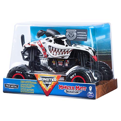 Monster Jam, Official Monster Mutt Dalmatian Monster Truck, Die-Cast Vehicle, 1:24 Scale