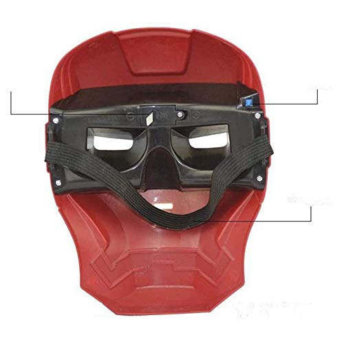 morningsilkwig 2Pcs Ironman máscara Fiesta máscara de superhéroe para Navidad Iron Man acción Traje Regalo (Rojo, S)