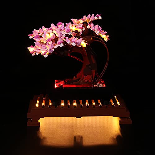 Morton3654Mam Juego de luces LED para árbol Lego Bonsai 10281, juego de iluminación compatible con bloques de construcción Lego 10281, sin set Lego