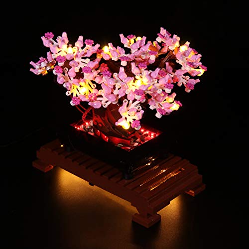 Morton3654Mam Juego de luces LED para árbol Lego Bonsai 10281, juego de iluminación compatible con bloques de construcción Lego 10281, sin set Lego