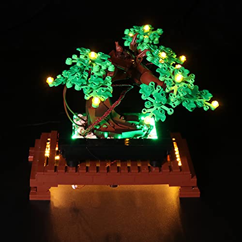 Morton3654Mam Juego de luces LED para árbol Lego Bonsai 10281, juego de iluminación compatible con bloques de construcción Lego 10281, sin set Lego