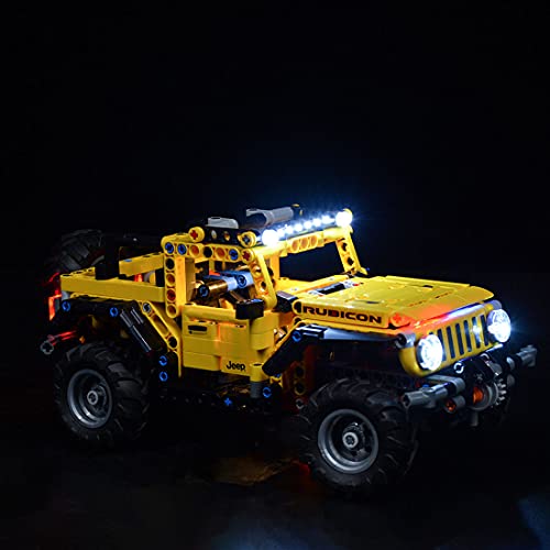 Morton3654Mam Juego de luces LED para Lego Technik Jeep Wrangler 42122, compatible con bloques de construcción Lego 42122, sin set Lego, versión actualizada