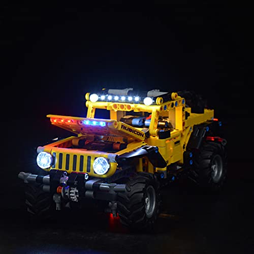 Morton3654Mam Juego de luces LED para Lego Technik Jeep Wrangler 42122, compatible con bloques de construcción Lego 42122, sin set Lego, versión actualizada