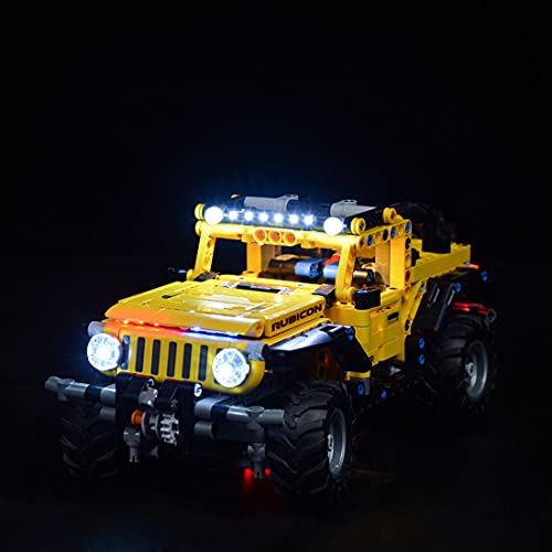 Morton3654Mam Juego de luces LED para Lego Technik Jeep Wrangler 42122, compatible con bloques de construcción Lego 42122, sin set Lego, versión actualizada