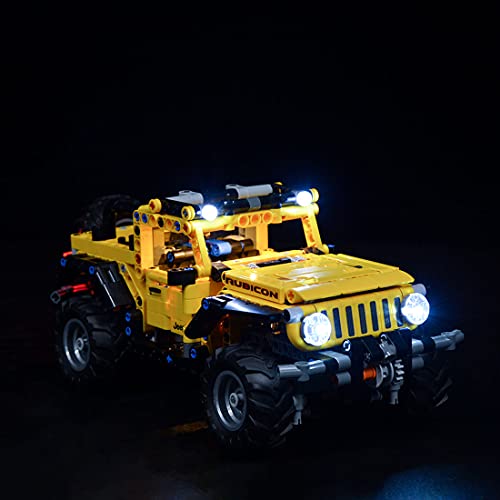 Morton3654Mam Juego de luces LED para vehículos Lego Technik Jeep Wrangler 42122, compatible con bloques de construcción Lego 42122, sin set Lego - Versión clásica