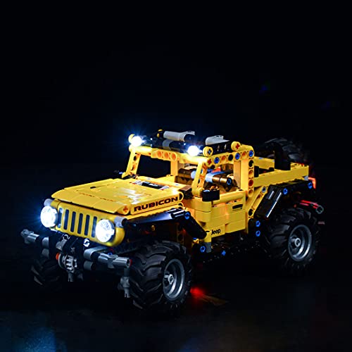 Morton3654Mam Juego de luces LED para vehículos Lego Technik Jeep Wrangler 42122, compatible con bloques de construcción Lego 42122, sin set Lego - Versión clásica