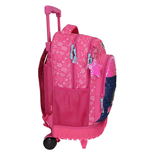 MOVOM Glitter Rainbow Mochila 2 Ruedas Multicolor 34x44x21 cms Poliéster 30,49 L