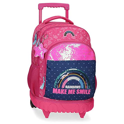 MOVOM Glitter Rainbow Mochila 2 Ruedas Multicolor 34x44x21 cms Poliéster 30,49 L