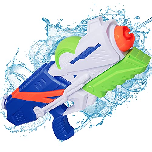 MOZOOSON Pistola de Agua Juguete de los Niños, Super Gun Water, Grande 1200ml de Agua de Largo Alcance 8-12M, Juguetes de Verano para Playa Piscina al Aire Acuáticos Partido - Niños y Adultos