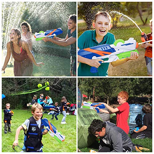 MOZOOSON Pistola de Agua Juguete de los Niños, Super Gun Water, Grande 1200ml de Agua de Largo Alcance 8-12M, Juguetes de Verano para Playa Piscina al Aire Acuáticos Partido - Niños y Adultos