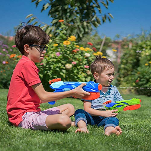 MOZOOSON Pistolas de Agua Juguete para Niños, 3 x 300ML Water Gun con 8-10M Larga Distancia