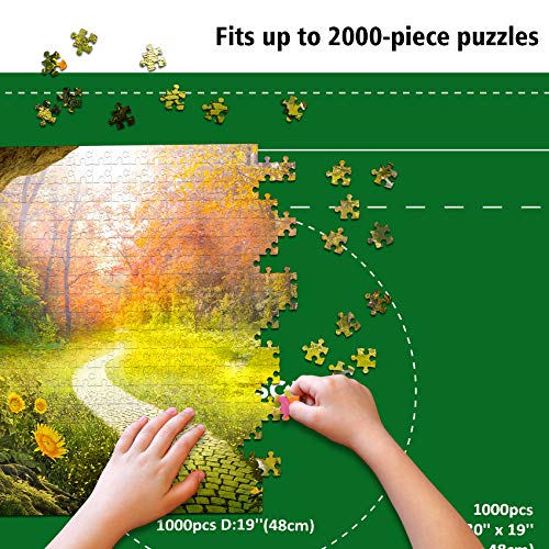 MOZOOSON Tapiz Puzzle 1000 1500 2000 Piezas Puzzle Documents XXL, Accesorios para Puzzles Fieltro Puzzles Tapete, Puzzle Manta Puzzle Mat Roll up, Se USA para Almacenar Rompecabezas, Espesor 1 MM