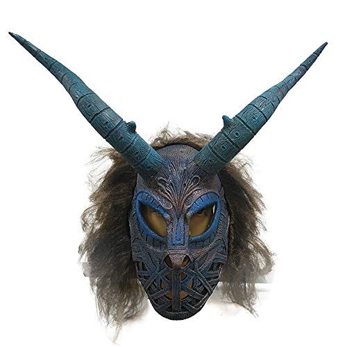 MTnoble Halloween Horror Heaturgear Película Props,Party Ball Club Decoration Props Man Wei Película Panthers Anti-Eric Leopard Mask Hourgear