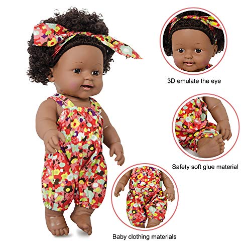 Muñeca Negra de 12 Pulgadas, Muñeca Africana para Niños, Muñeca de Juego de Moda, Juguetes para Niños