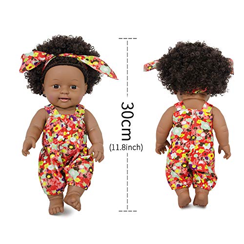 Muñeca Negra de 12 Pulgadas, Muñeca Africana para Niños, Muñeca de Juego de Moda, Juguetes para Niños