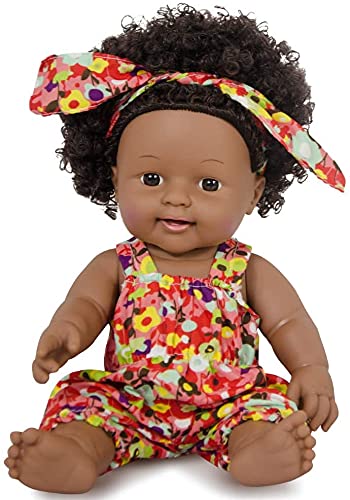 Muñeca Negra de 12 Pulgadas, Muñeca Africana para Niños, Muñeca de Juego de Moda, Juguetes para Niños