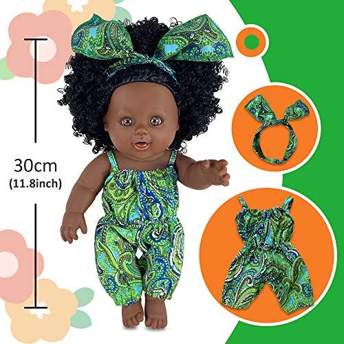 Muñeca Negra de 12 Pulgadas, muñeca Africana para niños, muñeca de Juego de Moda, niñas