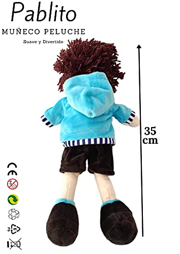 Muñeco (Boy) de Trapo acompañante de Dormir (Colores ALIATORIOS) Mide 35 cm Colores aleatorios Bonito Juguete de Peluche para niña y niño Bebe Muñeco de Textura Muy Suave al Tacto