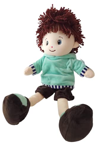 Muñeco (Boy) de Trapo acompañante de Dormir (Colores ALIATORIOS) Mide 35 cm Colores aleatorios Bonito Juguete de Peluche para niña y niño Bebe Muñeco de Textura Muy Suave al Tacto