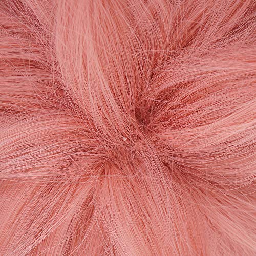 MUZI WIG Anime Cosplay Peluca con Gorra de Peluca Gratis para My Hero Academia (Ashido Mina)