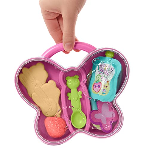 My Garden Baby Hora de la comida, muñeco de juguete con accesorios para comer, regalo para niñas y niños +18 meses (Mattel HBJ69)