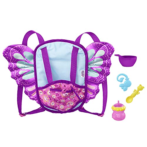 My Garden Baby Mochila mariposa para muñeco mariposa con accesorios, juguete para niñas y niños +18 meses (Mattel HBH45)