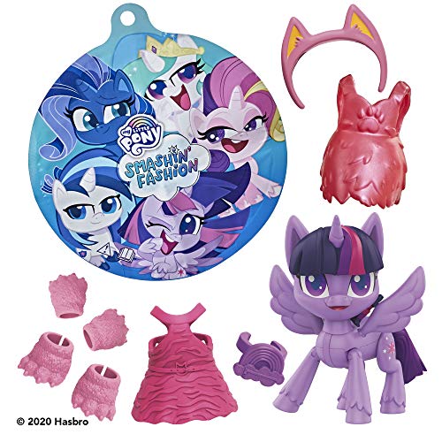 My Little Pony Smashin' Fashion-Paquete de Mariposas Twilight Sparkle (7,5 cm) con Accesorios de Moda y Sorpresa, 9 Piezas (Hasbro F1756)