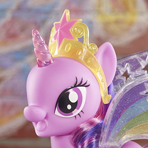 My Little Pony Toy Rainbow Wings Twilight Sparkle -- Purple Pony Figure with Lights and Moving Wings, Kids Ages 3 Years Old and Up