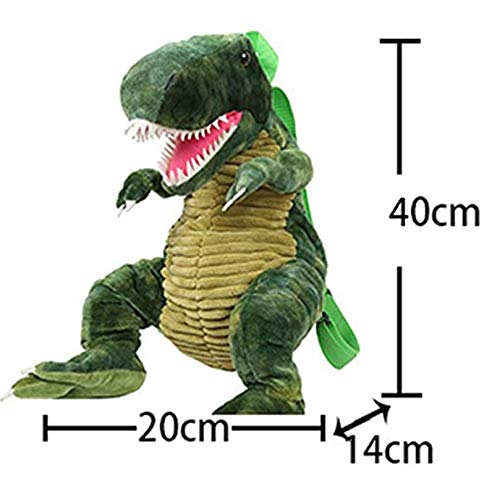 MYJP Home Style Serie - Mochila de peluche, diseño de dinosaurios, 40 cm, tamaño grande, diseño de dinosaurio, para guardería, para niños y niñas b S