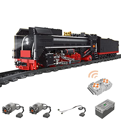 Myste Juego de construcción de tren, Mould King 12003, 2,4 G APP/RC, flotador de vapor con mando a distancia, luz y riel, 1552 bloques de montaje compatibles con Lego Technic