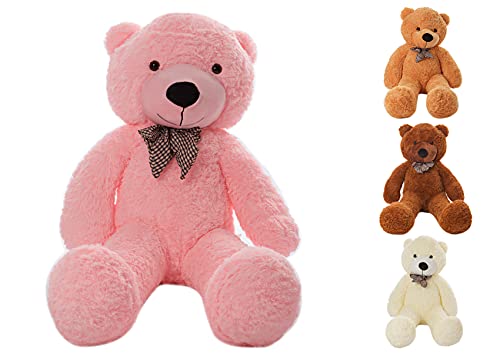 MyTeddyWorld - Oso de peluche grande, perfecto para cumpleaños, boda, día de San Valentín o Navidad, color rosa, 120 cm