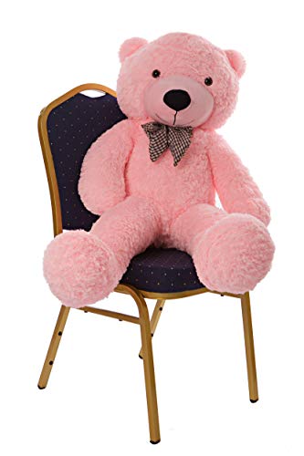 MyTeddyWorld - Oso de peluche grande, perfecto para cumpleaños, boda, día de San Valentín o Navidad, color rosa, 120 cm