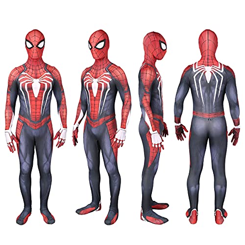 MYYLY Mono The Amazing Spiderman Disfraz Araña para Niño Disfraz Araña para Niña Disfraz Vengador Adulto Mono Unisex Lycra Spandex Zentai Mono Regalo Halloween Leotardo,Red-2XL Adult(175~180CM)