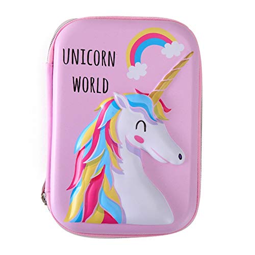 N / A Estuche de lápices Flamingo Estuche de lápices Escolares Kawaii Unicornio Estuche de lápices como Muestra