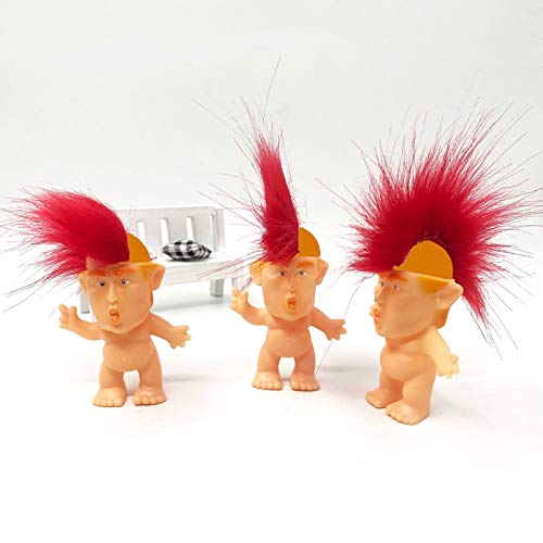 #N/A/a 6cm Vintage Tiny Good Luck Troll Dolls Figuras de Acción Juguetes Coleccionables para Niños - Mohawk