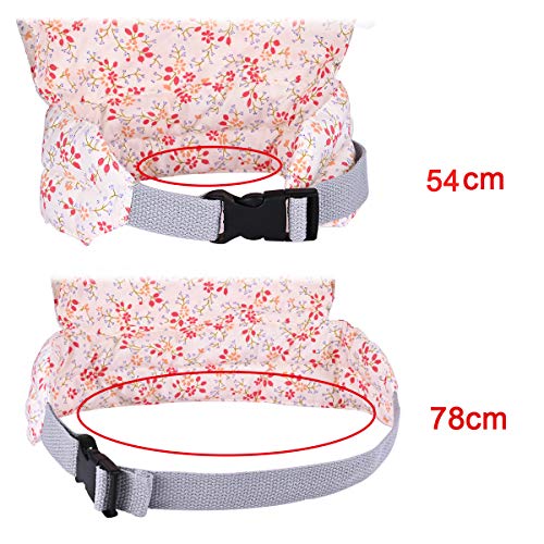 Nabance Muñeca Transporte Doll Carrier Trasera Algodón Sling para Niños de Hasta 18 Meses Red Floral