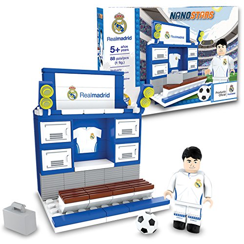 Nanostars RM - Vestuario + 1 figura + pelota, 88 piezas (Giochi Preziosi NAN01000)