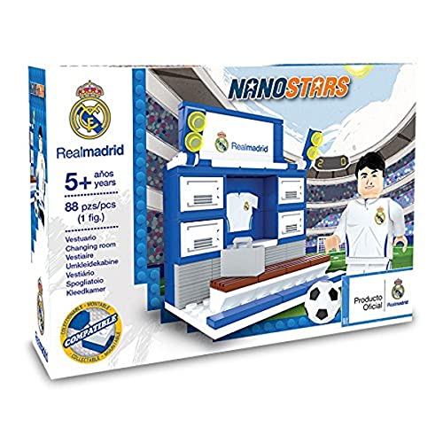 Nanostars RM - Vestuario + 1 figura + pelota, 88 piezas (Giochi Preziosi NAN01000)