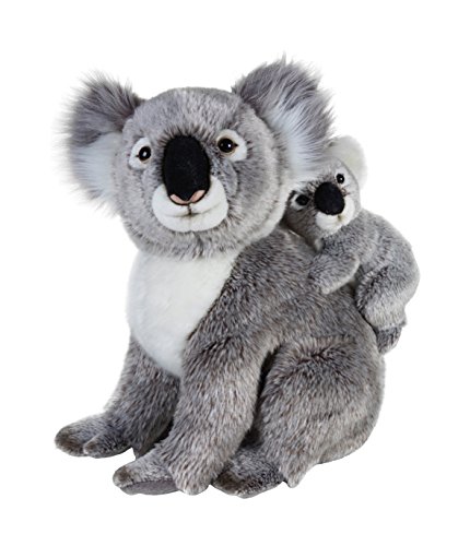 NATIONAL GEOGRAPHIC Geographics Koala Los Animales de Peluche Madre con el bebé de Juguete de Felpa Nacional (2-Piece, Natural)